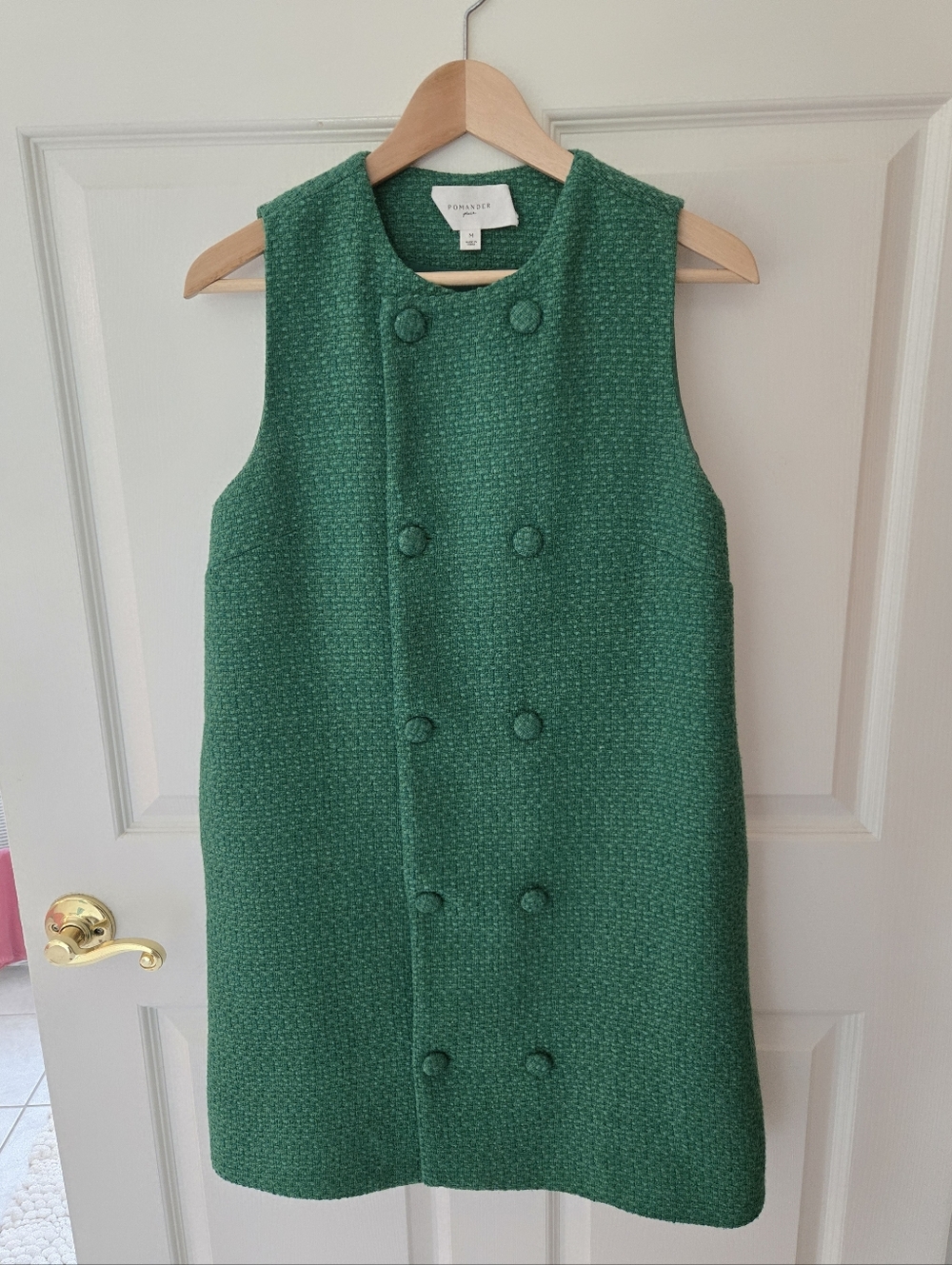 Tuckernuck Pomander Place Emerald Green Tweed Bianca Dress Medium